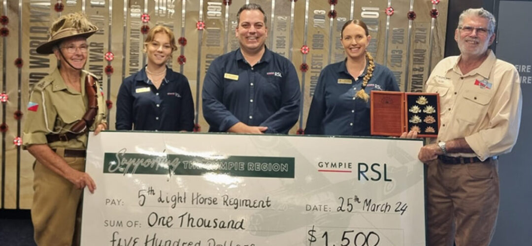 $1,500 Donated to Gympie Military Museum’s Recovery