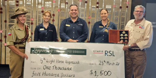 Gympie RSL Donation 5th Light